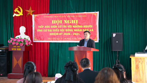 Hội nghị tiếp xúc cử tri với người ứng cử đại biểu HĐND xã nhiệm kỳ 2026 – 2031