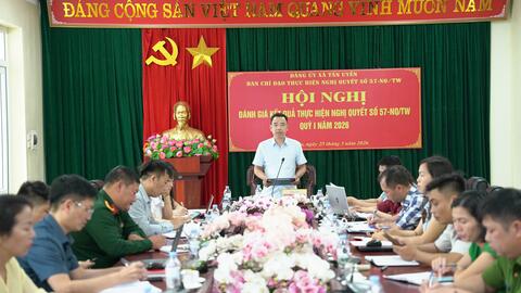Xã Tân Uyên: Hội nghị đánh giá kết quả thực hiện Nghị quyết 57 – NQ/TW quý I, năm 2026