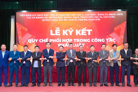 Lễ ký kết quy chế phối hợp trong công tác pháp luật