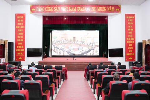 Xã Tân Uyên tham dự Hội nghị trực tuyến toàn quốc triển khai công tác bầu cử đại biểu Quốc hội khóa XVI và bầu cử đại biểu HĐND các cấp nhiệm kỳ 2026-2031