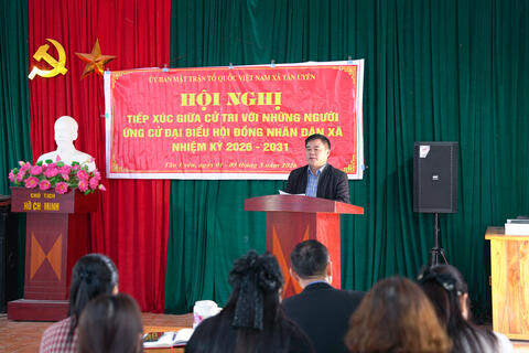 Hội nghị tiếp xúc cử tri với người ứng cử đại biểu HĐND xã nhiệm kỳ 2026 – 2031