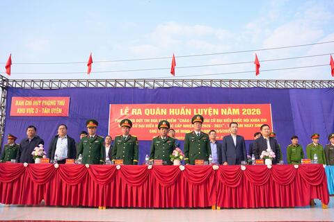 Ban Chỉ huy phòng thủ khu vực 3 - Tân Uyên: Lễ ra quân huấn luyện năm 2026